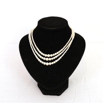 null LOT OF 6 CULTURED PEARL JEWELRY

Composed of 5 necklaces including 3 necklaces...