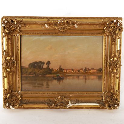 null Painting "RIVER LANDSCAPE" by Léon JOUBERT (1851-1928)

Oil on canvas framed

Signed...