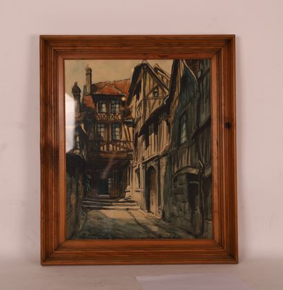 null Pair of paintings "VIEW OF ROUEN" by Pierre LE TRIVIDIC (1898-1960)

Watercolors...
