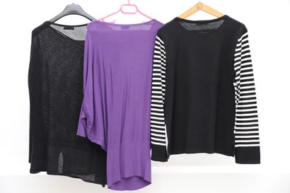 null Set of 3 clothes including:

-black tunic Animale

-purple Necessary sweater

-sleeved...