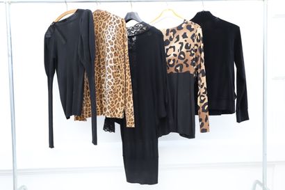 null Lot of 6 clothes including:

-Antonio Marras black top, 42

-leopard print tunic...