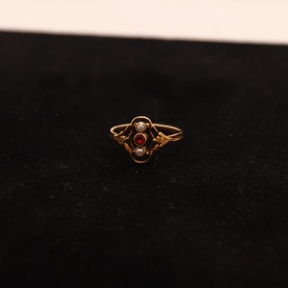 null ANTIQUE RING "RUBY AND TWO SMALL PEARLS" IN YELLOW GOLD

Tdd : 50

Pb : 1,2...
