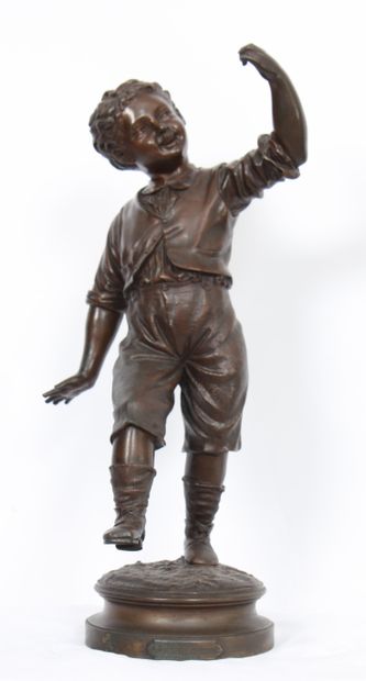 null VERY NICE BRONZE WITH BOY CALLED "DAY OF HAPPINESS" by R. GUILLAUME

Antique...