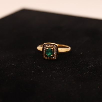 null RING IN YELLOW GOLD 750

Green stone surrounded by small diamonds

Tdd : 55

Pb...