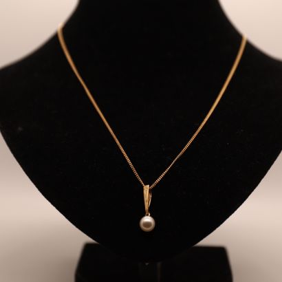 YELLOW GOLD PEARL PENDANT AND ITS CHAIN

Pearl...