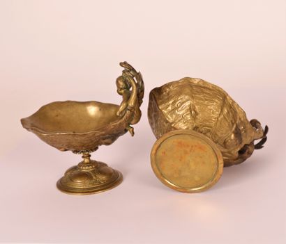 Auguste MOREAU PAIRE DE VIDE-POCHES "ANGELOT À LA COQUILLE" par Auguste MOREAU (1834-1917)

Bronze...