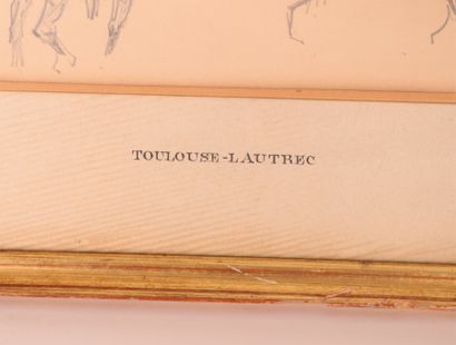HENRI DE TOULOUSE-LAUTREC DESSIN "ESQUISSES ÉQUESTRES" de Henri de TOULOUSE-LAUTREC...
