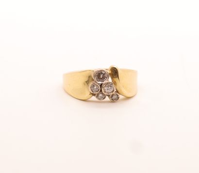 YELLOW GOLD RING WITH 5 DIAMONDS

Ring with...