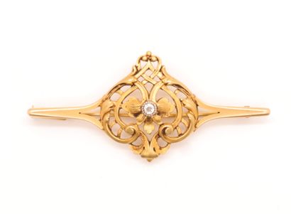 18th CENTURY YELLOW GOLD DROP WITH STYLISH...