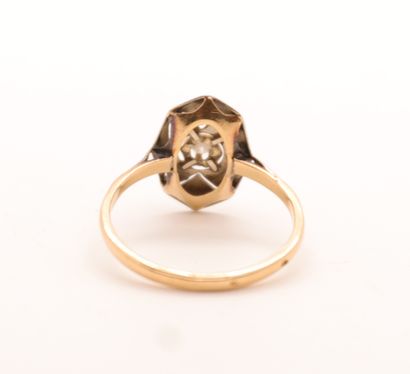 null YELLOW GOLD AND WHITE GOLD RING IN OCTAGON

Decorated with a small central diamond

Tdd...