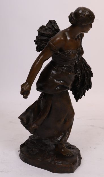 Léon Deschamps VERY BEAUTIFUL BRONZE "IN WHEAT" by Léon DESCHAMPS (1860-1928)
Bronze...