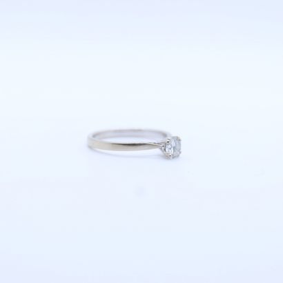 SOLITAIRE RING IN WHITE GOLD WITH A BRILLIANT...