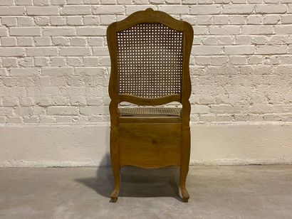 null VERY NICE REGENCY CHAIR in molded and carved wood with flowered branches
Caned...