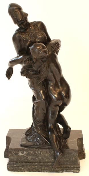 null LA SAGESSE SOUTENANT LA LIBERTE Bronze d' Aimé Jules Dalou de 1889 Numéroté...