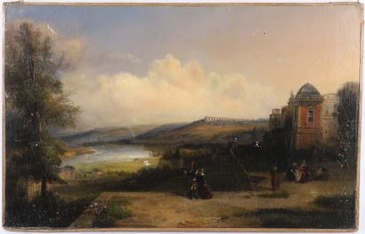 null TABLEAU "LA PROMENADE DU DRAGON" de François-Edmé RICOIS (1795-1881)
Huile sur...