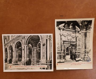 null 2 photos de la cathédrale du Mont Cassin avant sa destruction par les Anglo-Américains...