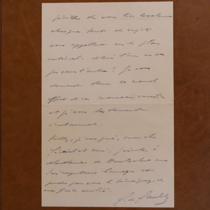 null Lettre datée du 21.09.1951 du Général de GAULLE adressée au Général De Monsabert...