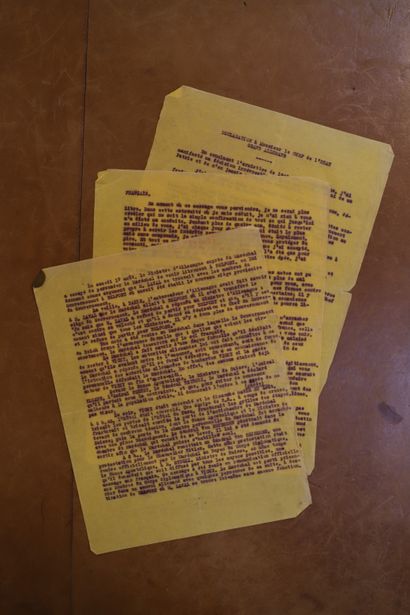 null Documents datés du 19 et 20 août 1944 expédiés au Général Monsabert. 
(Enlèvement...