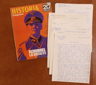 null Lettre manuscrite datée du 16 février 1971 du Colonel GOUTARD au Général de...