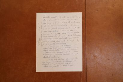 null Lettre manuscrite datée du 17/01/1954 du Général Weygand au Général de Monsabert...