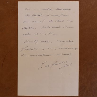 null Lettre datée du 6.09.1950 du Général de GAULLE au Général De Monsabert