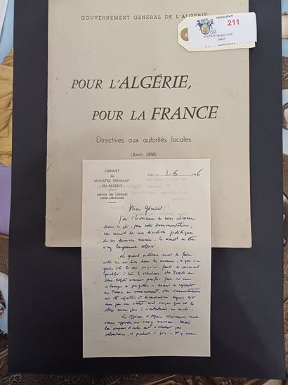 null Pour l'Algérie, pour la France 
Gouvernement Général de l'Algérie 
offert au...
