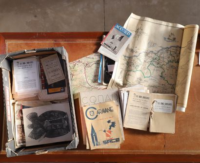 null BANNETTE 
LOT divers (documents, livres, revues, mensuel…) de la Guerre - après-guerre...