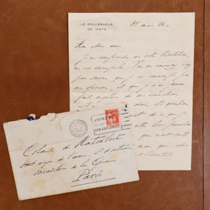 null Lettre et son enveloppe manuscrite du 25.05.36 du Général GIRAUD au Général...