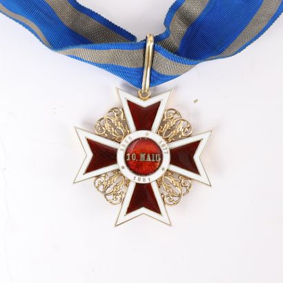 null Ordre de la Couronne, Roumanie
Plaque de Commandeur avec sa cravate bicolore...