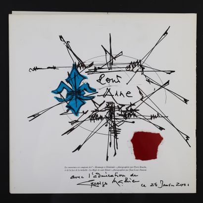 null COMPOSITION "POUR ANNE" de George MATHIEU (1921-2012)
Feutre et collage sur...