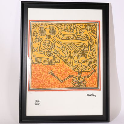  UNTITLED LITHOGRAPHY by KEITH HARING (1958-1990)
Lithograph numbered 150/150 lower... Gazette Drouot