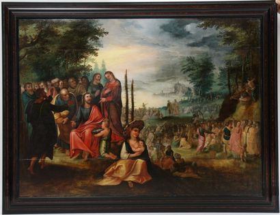 null IMPORTANT TABLEAU : LA MULTIPLICATION DES PAINS Attribué à Martin PEPYN (1575...