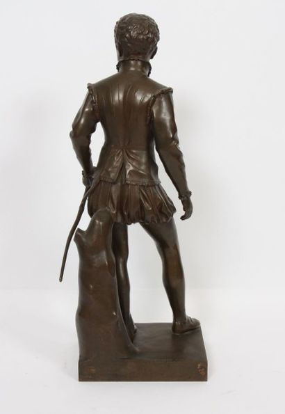 null HENRI IV 

En bronze patiné, représentant Henri IV enfant avec son épée et sa...