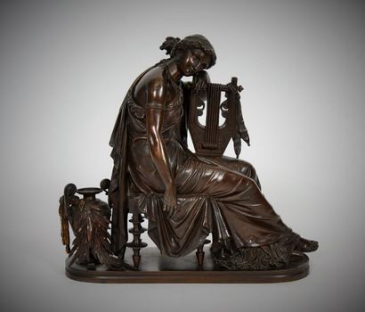 null ALLEGORIE DE LA MUSIQUE

Bronze à patine brune signé Eugène Laurent (1832-1898)

Epoque...