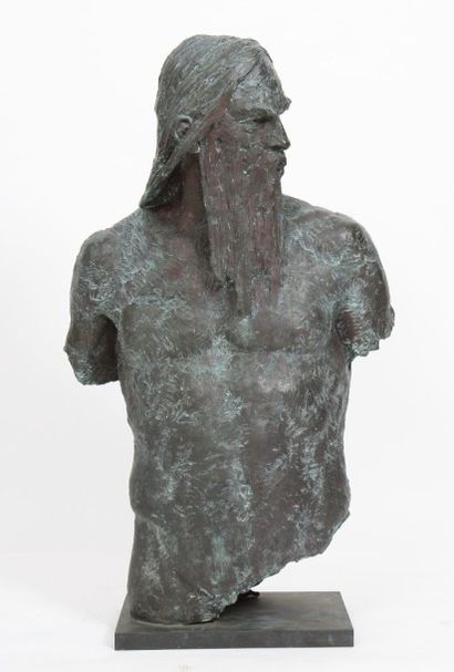 null POSEIDON

Bronze à patine vert antique représentant le dieu de la Mer en buste.

Signé,...