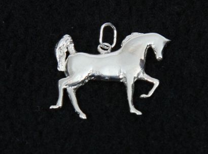 null PENDENTIF "	Horse 	argenté"

Argenté, cheval Arabe (2,8cmx2,3cm)