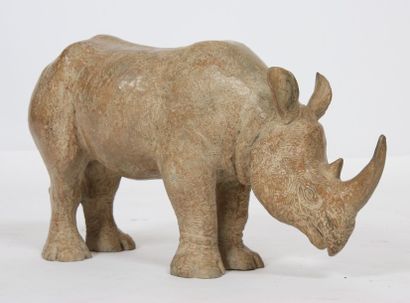 null BRONZE "RHINOCEROS D'AFRIQUE" D'APRES PAUL SIMON (1892-1979)

Bronze Rhinocéros...