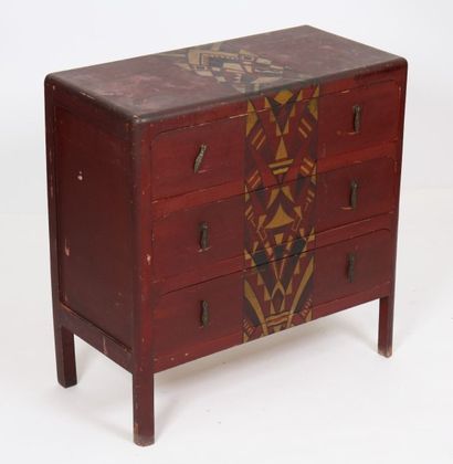 null COMMODE A BATI RECTANGULAIRE

En bois laqué et à décor géométrique africaniste...