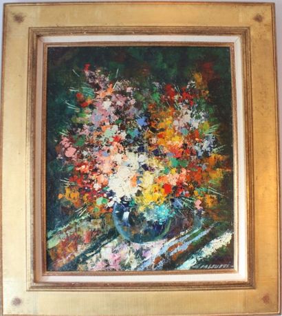 null BOUQUET DE FLEURS MULTICOLORES

Huile sur toile.

Signé au bas à droite Falcucci...