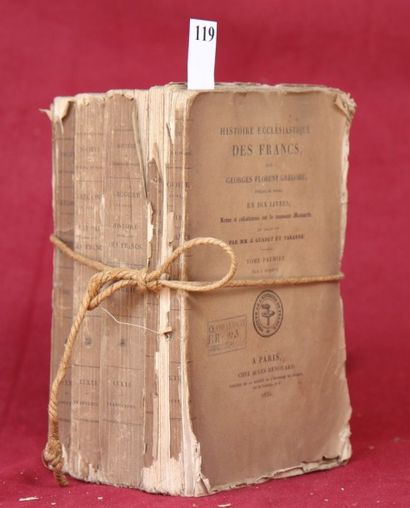 null HISTOIRE ECCLESIASTIQUE des FRANCS. Guadet et Taranne. 1836, brochés, usagé...