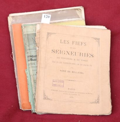 null FIEFS et SEIGNEURIES du PONTHIEU et du VIMEU par René de BELLEVAL. 1870. + divers...