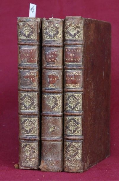 null ESSAIS de MICHEL Seigneur de MONTAIGNE. Paris par la Société. 1725,

3 volumes...