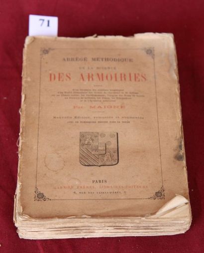 null METHODE des ARMOIRIES. Par MAIGNE. Paris 1885. Débroché.