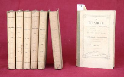 null LA PICARDIE REVUE LITTERAIRE…LOT de 7 volumes reliés.