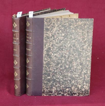 null GENIE CIVIL. 1905/1906. Lot de 2 volumes in-folio reliés.