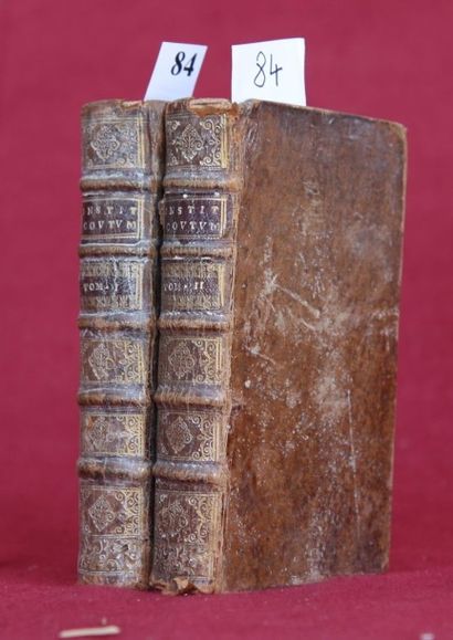 null LOISEL – INSTITUTES COUTUMIERES. 1710, 2 volumes in-12 reliés.