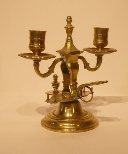 null BOUGEOIR A POUCETTE

En bronze doré, à deux bras de lumières

Epoque XIXème...