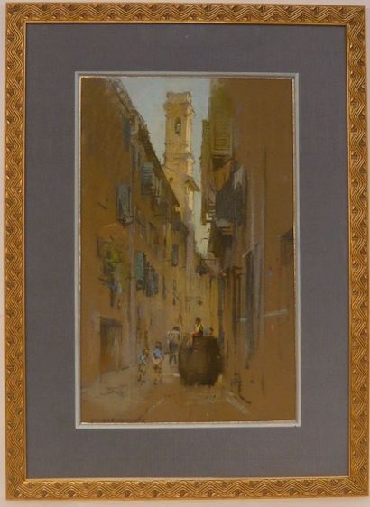 null PASTEL "RUE DE VILLAGE" de Charles Salomon KOECHLIN 

Pastel sur papier, signé

Epoque...