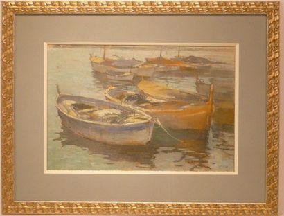 null PASTEL "LES BARQUES" de Charles Salomon KOECHLIN

Pastel sur papier, monogrammé...