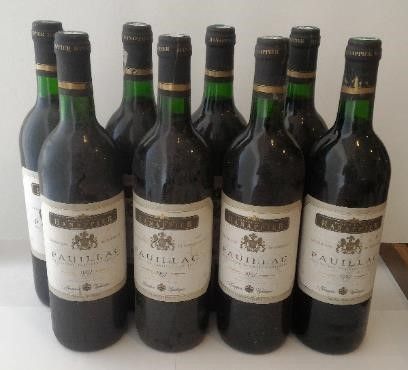 null 8 bouteilles 75cl Pauillac 1997

Appellation Contrôlée

Grand vin de Bordeaux

Maison...